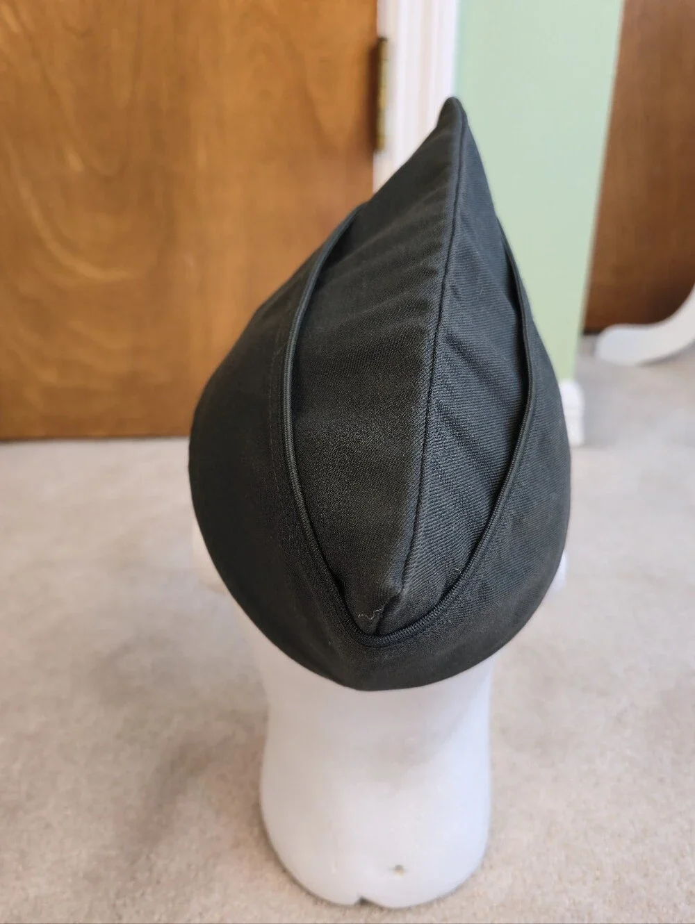 Vintage Military Cap Hat Garrison Size 6 7/8 Poly Wool Sam Bonk Uniform Cap Co.